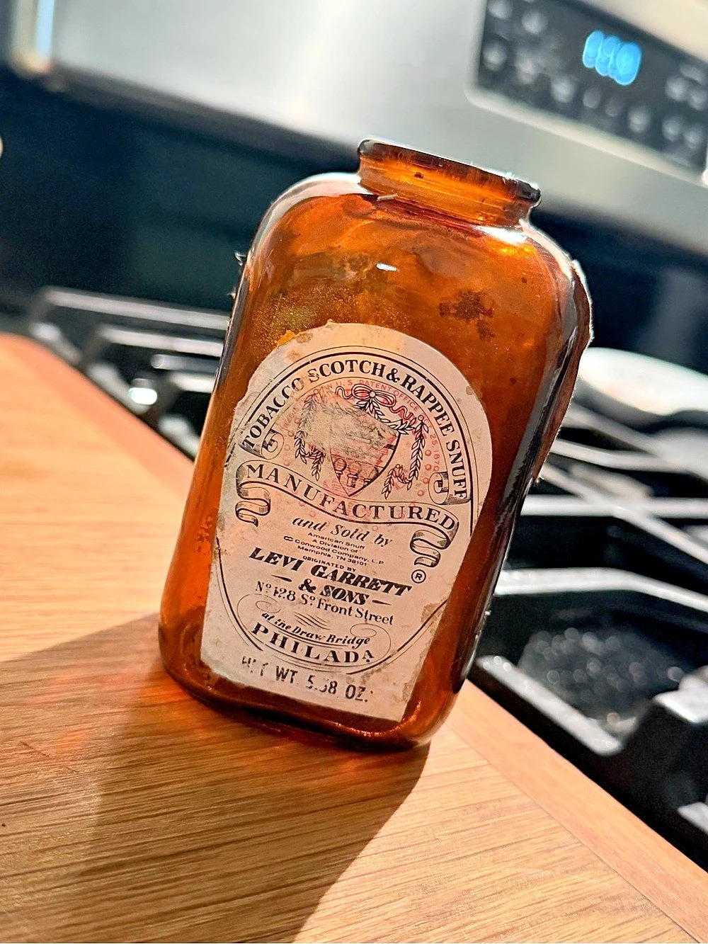 Levi & Garret Vintage Amber snuff jar